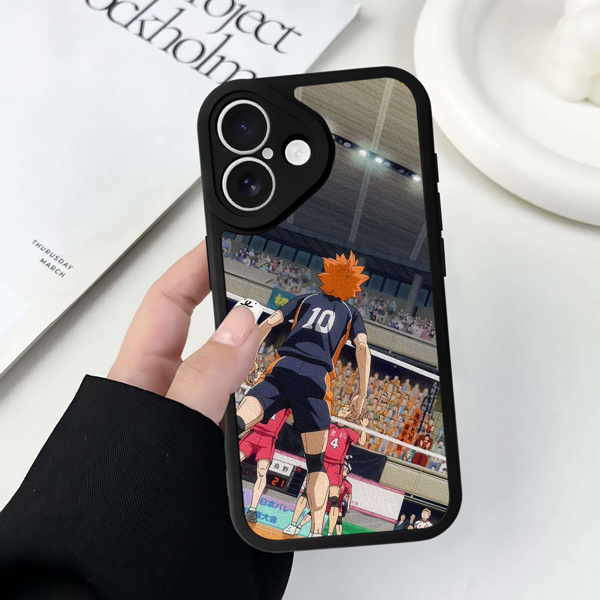 （画像用） ハイキュー!! Haikyu!! 【iPhone 16シリーズ対応】シリコンスマホケース（レザー調） 材質：シリコン